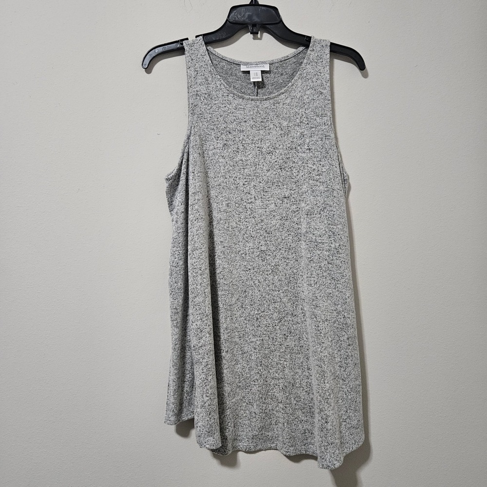 Motherhood Maternity Gray Cold Shoulder Long Sleeve Knit Top Size M 92386